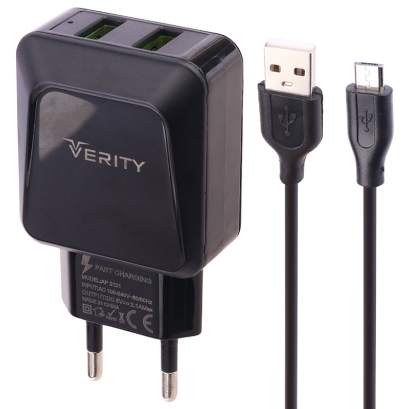 Verity-AP-2121-2Port-2.1A-10.5W-Wall-Charger-With-MicroUSB-Cable-7